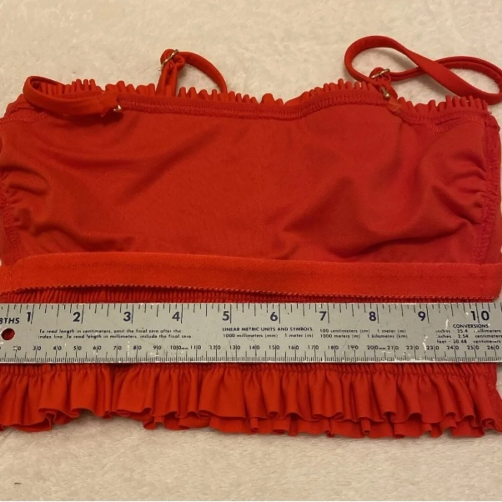 Xhilaration Red Smocked Bikini Top